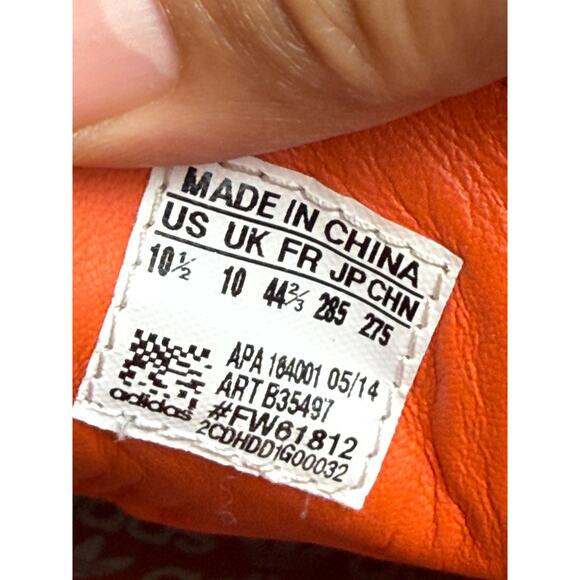 Adidas Originals Raf Simons x Stan Smith Sneakers Shoes‎ Triple Orange Mens 10.5 - Picture 10 of 11